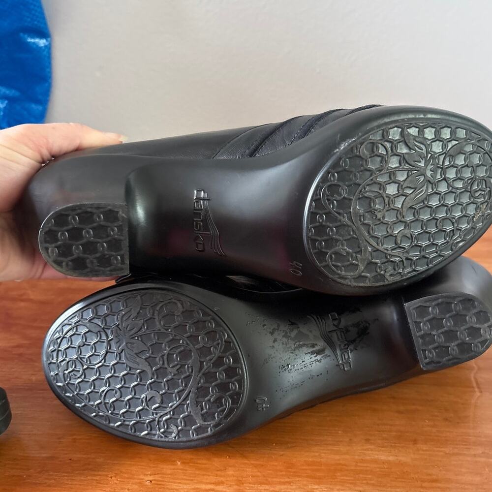 Dansko Becca Mary Jane Pumps Black Leather Asymmentrical Strap Womens 40 - Picture 7 of 8